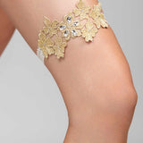 Daya Metallic Floral Garter