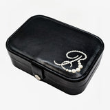 Crystal Monogram Travel Jewelry Box