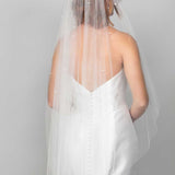 Odessa Fingertip Veil with Heavy Pearl Top