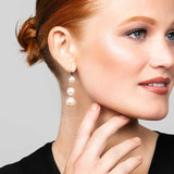 Omega Large Pearl Drop Earrings