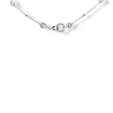 Ryan Crystal and Pearl Bow Charm Lariat Necklace