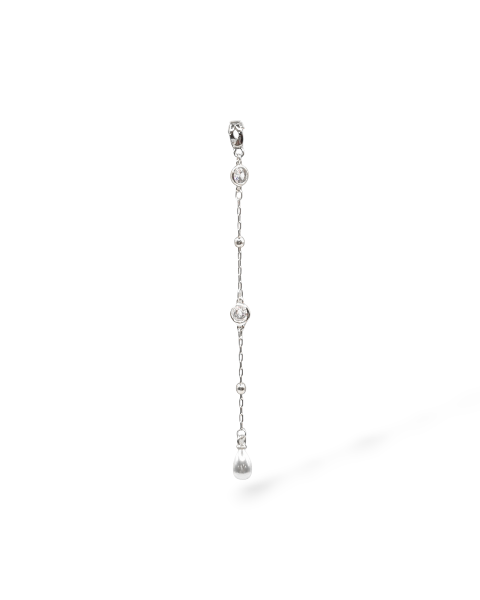 Silver charm with pearl pedant – Palmer necklace interchangeable charm