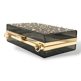 Parker Polka Dot Crystal Lucite Clutch