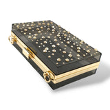 Parker Polka Dot Crystal Lucite Clutch