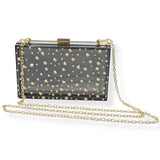 Parker Polka Dot Crystal Lucite Clutch