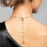 Presley CZ Crystal Charm Lariat Necklace