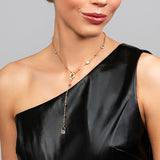 Presley CZ Crystal Charm Lariat Necklace