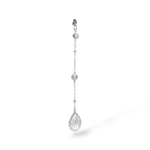 Silver charm with lacey teardrop crystal pendant – Reed necklace interchangeable charm