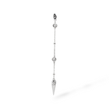 Silver charm with crystal spike pedant – Ricky necklace interchangeable charm