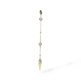 Gold charm with crystal spike pedant – Ricky necklace interchangeable charm