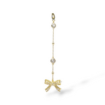 Gold charm with crystal and pearl pedant – Ryan necklace interchangeable charm
