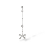 Silver charm with crystal and pearl pedant – Ryan necklace interchangeable charm.