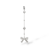 Silver charm with crystal and pearl pedant – Ryan necklace interchangeable charm.