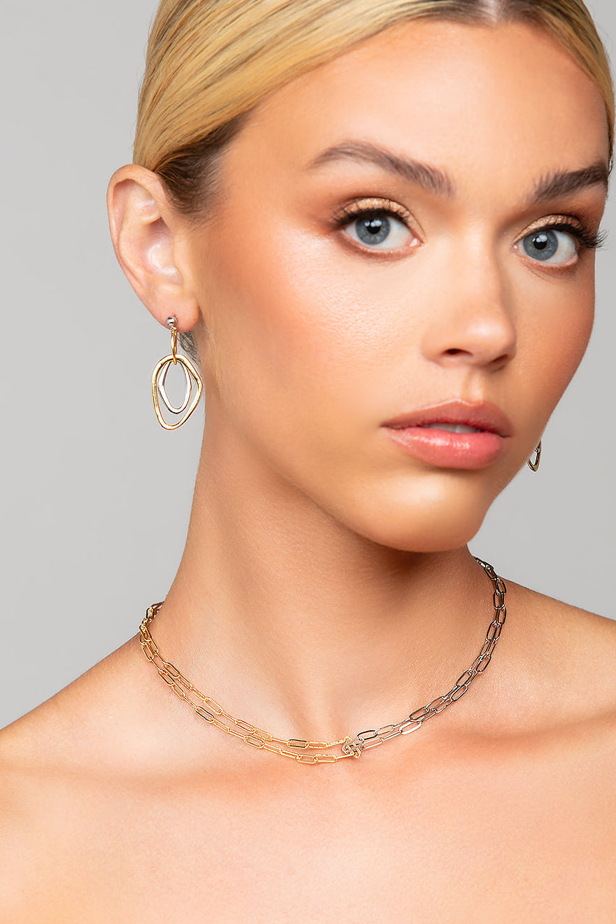 Toni earrings paired with Tiffany necklace by Ariel Taub