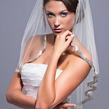 Bella Ombre Crystal Elbow Length Veil