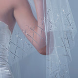 Charlie Crystal Argyle Fingertip Veil
