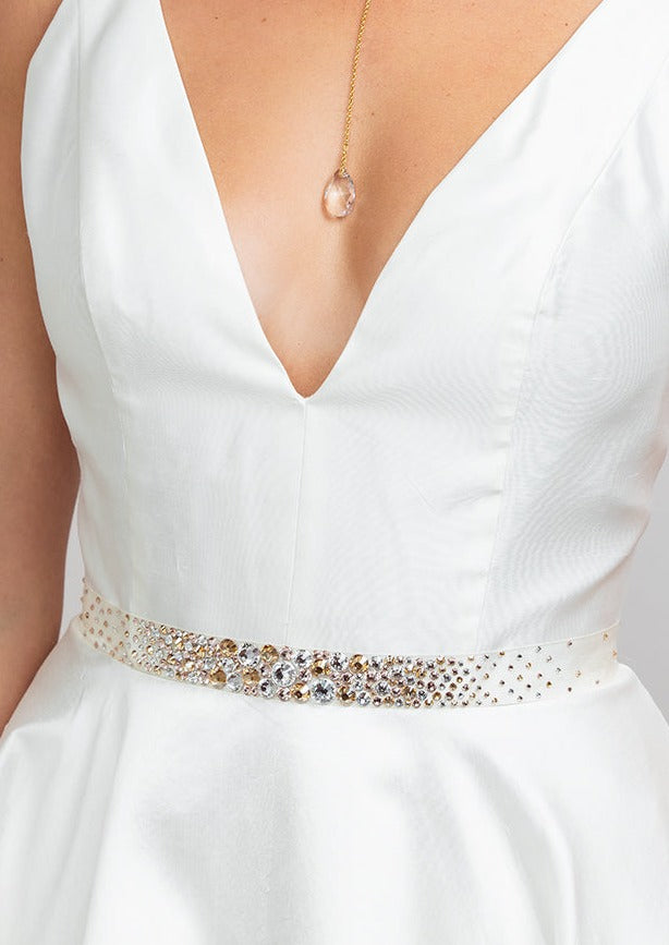 Caroline Wedding Belt | Ariel Taub Luxury Bridal Accessories Ivory Caroline Wedding Belt | Ariel Taub Luxury Bridal Accessories Ivory