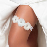 Donna "Something Blue" Floral Garter