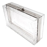 Gwen Lucite Crystal Clutch