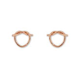 I Tied The Knot Heart Stud Earrings