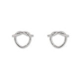 I Tied The Knot Heart Stud Earrings