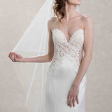 Illusion Pearl and Crystal Trimmed Waltz Veil