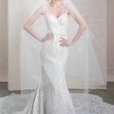 Illustria Pearl and Crystal Cathedral Veil