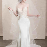 Ilyse Horsehair and Beaded Trimmed Cathedral Veil