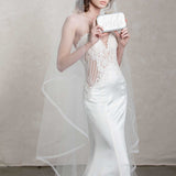 Ilyse Horsehair and Beaded Trimmed Cathedral Veil