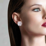Ina Mother of Pearl Floral Stud Earrings