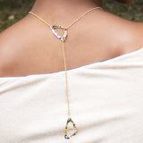 Jennifer Triangle Lariat Necklace