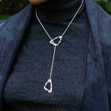 Jennifer Triangle Lariat Necklace