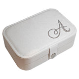 Crystal Monogram Travel Jewelry Box