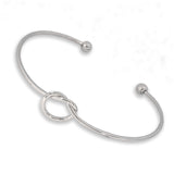 Knot Heart Bangle Bracelet