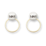 Love Pearl Stud Earrings