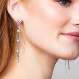 Maxie Crystal and Pearl Drop Earrings
