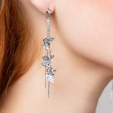 Meadow Crystal Butterfly Drop Earrings