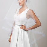 1711 Two-Tier Horsehair Fingertip Veil