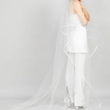 2601 Chapel Veil with Ribbon Edge
