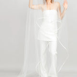 2601 Chapel Veil with Ribbon Edge