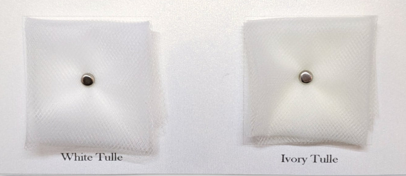 Veil swatches in White and Ivory tulle