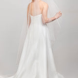 Nicolette Two-Tier Waltz Handkerchief Pearl Veil