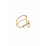  Side angle of Stellar gold ring showing open wrap design