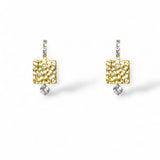 Tatiana Hammered Crystal Drop Earrings
