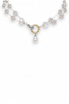 Très Chic double row pearl choker necklace by Ariel Taub
