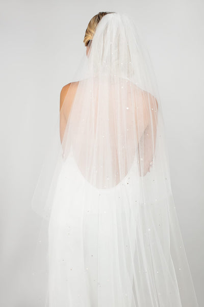 Twinkle Cathedral Veil with Pearls & Crystals | Fairytale Bridal