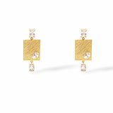 Uptown Cubic Zirconia Rectangular Drop Earrings