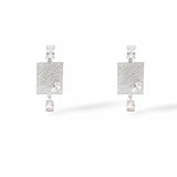 Uptown Cubic Zirconia Rectangular Drop Earrings