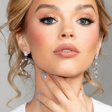 Vera CZ Star Hoop Earrings