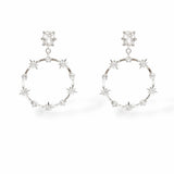 Vera CZ Star Hoop Earrings